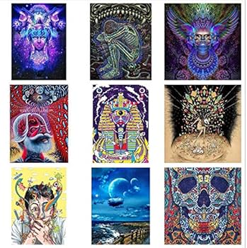 失恋アート　medusami art カラフルアート Rcsinway Abstrakcyjny psychodeliczny kwas jedwabny obraz Lsd